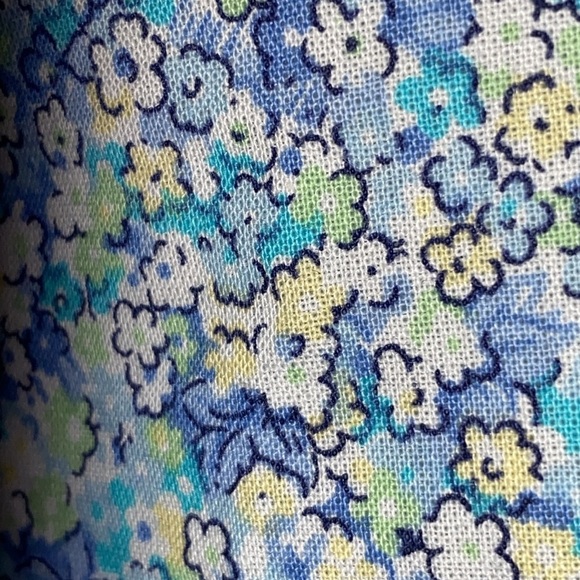 Talbots Wo size 6 Blue Sheath Midi Dress Scoop Neck Sleeveless. Floral design - Picture 5 of 12